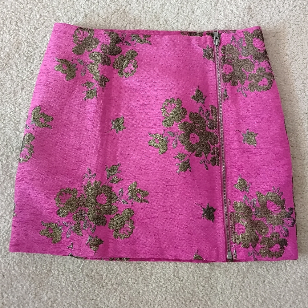 Free People Hot Pink Mini Skirt